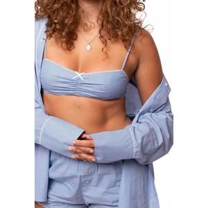 NEW NIA women's zed bralette in marine blue